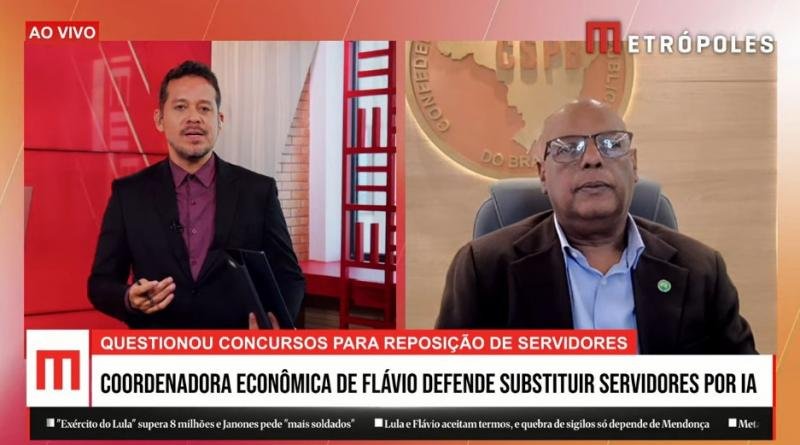 Ameaça ao Serviço Público: Diretor da CSPB alerta para impactos de um eventual ‘Tesouraço’ de Flávio Bolsonaro e a substituição de 12 milhões de servidores por IA